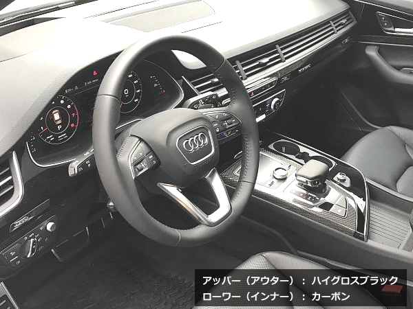Audi 純正 Q7(4M) アッパー（アウター）デコラティブパネル シルバー